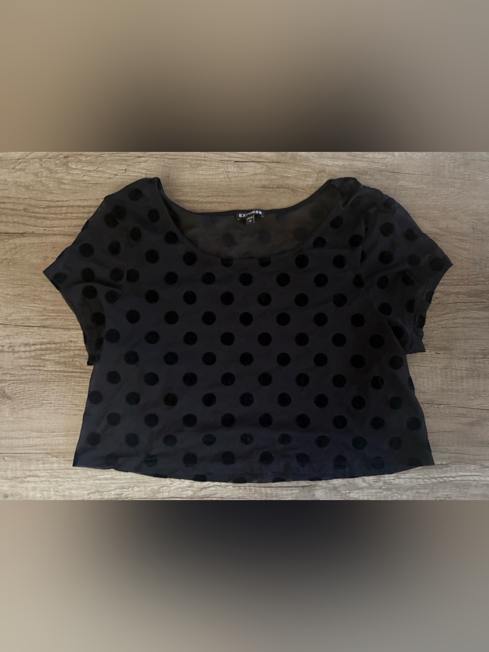 Express Polka Dot Crop Top